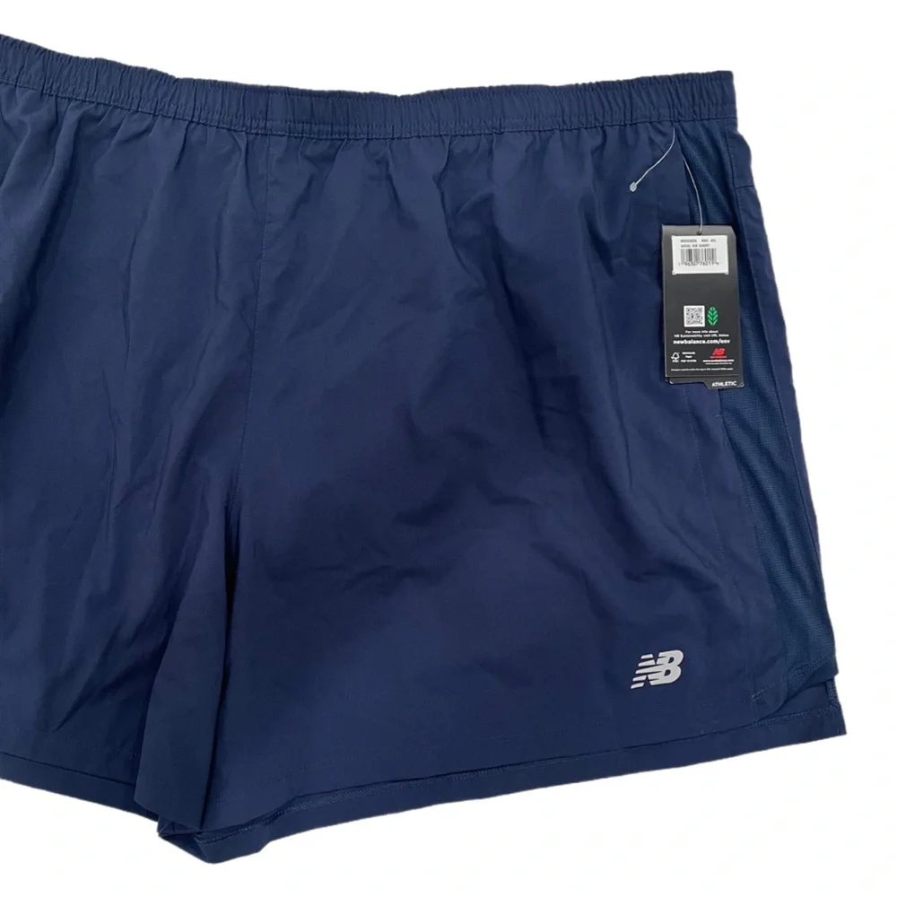 New Balance | Mens Accelerate 5in Blue Athletic Running Dry Fit Shorts 4XL NWT - Picture 4 of 6
